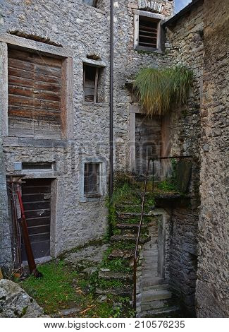 The hill village of Casso in Friuli Venezia Giulia north east Italy. With a population now of only 35 the village is famous locally for having being evacuated following the 1963 Vajont Dam disaster.