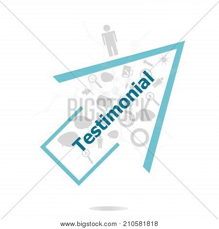 Text Testimonial. Business Concept . Data Protection And Secure Elements Inforgaphic Set
