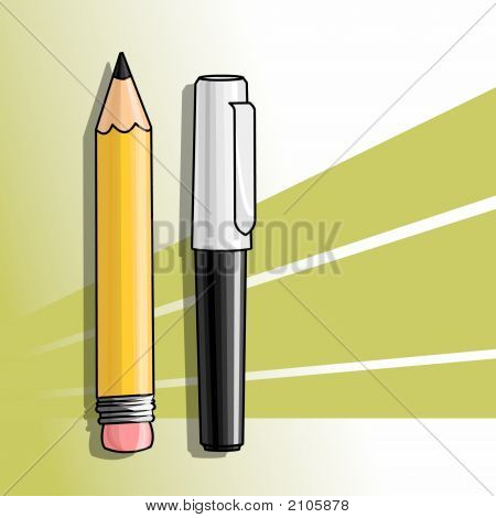 Crayon avec stylo