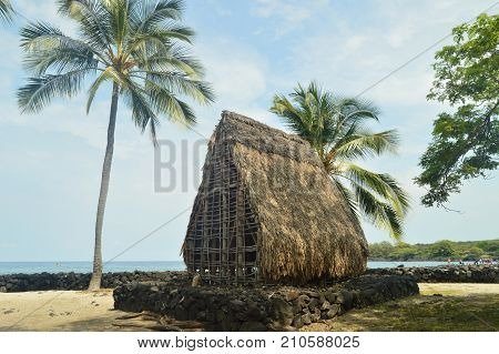 Hawaiian Native Village House, Big Island, Hawaii, USA, EEUU.