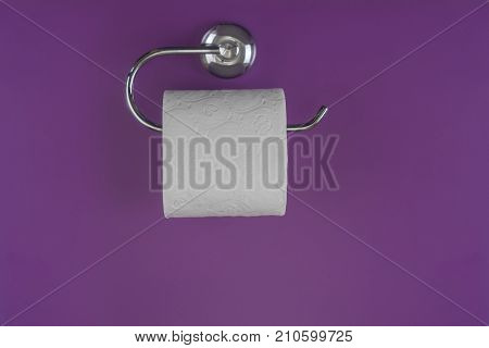 toilet paper close-up isolated on white background