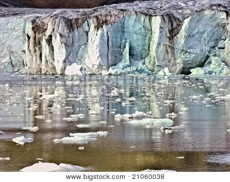 Arktického ledovce v Svalbard