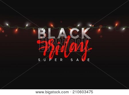 Black Friday sale, banner, poster advert. Card offert promotion design.