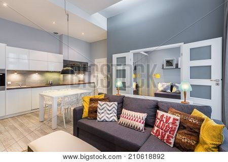 Sofa With Decorative Cushions