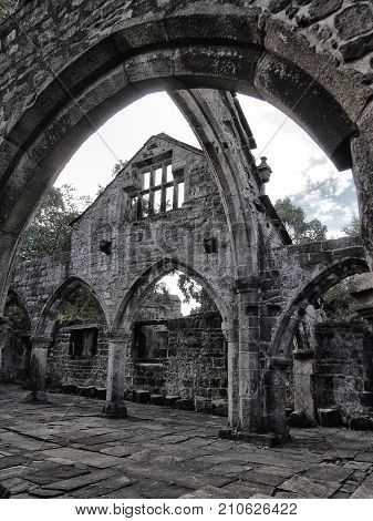 the ruined medieval church in heptonstall west yorkshire