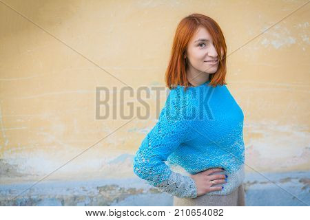 Portrait Of A Beautiful Red Woman