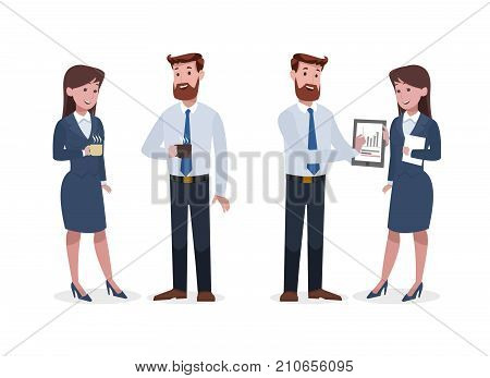 Set of corporate character for animation and print purpose
