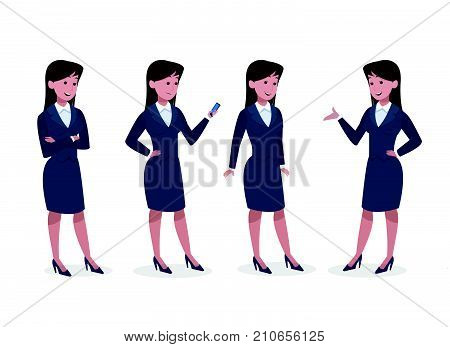 Business Woman In Office Vector Design Illustration1.eps