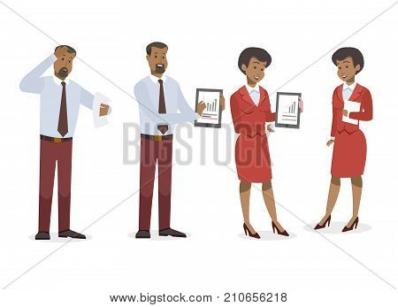 Set of corporate characters for animation and print purpose