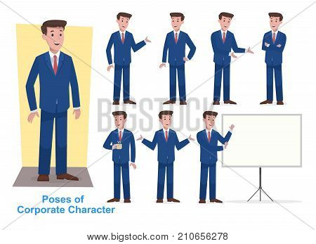 Set of corporate character for animation and print purpose