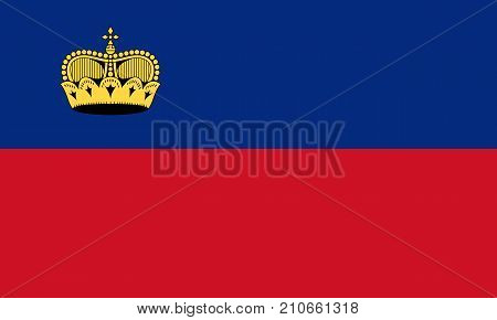 The Official vector flag of Liechtenstein .