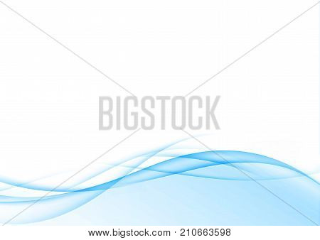 Blue abstract modern soft mild futuristic graphic lines background. Vector illustration