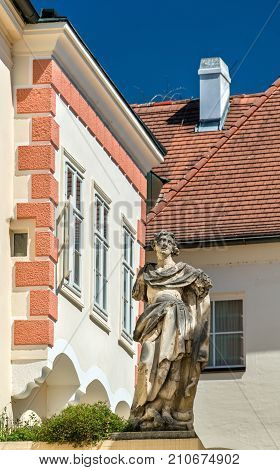 Statue In The Old Town Of Krems An Der Donau, A Unesco Heritage Site In Austria