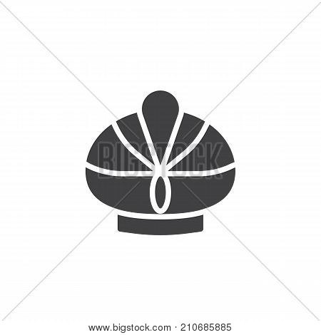 Turban hat icon vector, filled flat sign, solid pictogram isolated on white. Symbol, logo illustration.