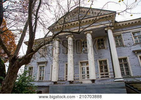 Mansion of the writer Nabokov. Wooden Palace Park in Russia. The Park estate Rozhdestveno. The monument of landscape art of the 18th-19th centuries. Leningrad oblast.