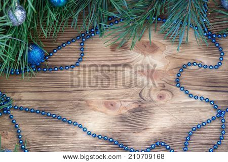 Christmas Ornament Decoration Background With Copy Space