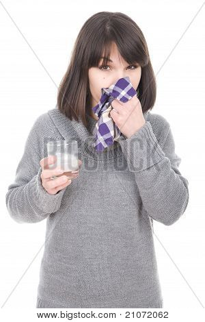 病気の女性