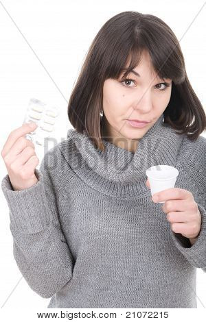 病気の女性