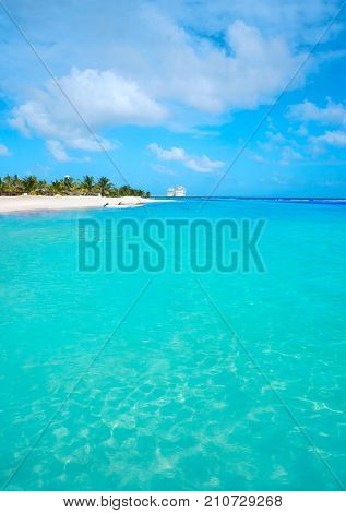 Mahahual Caribbean beach in Costa Maya of Mayan Mexico