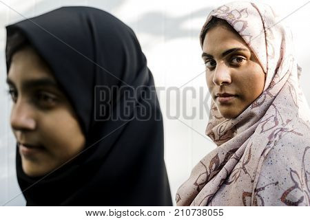 A group of young Muslim women