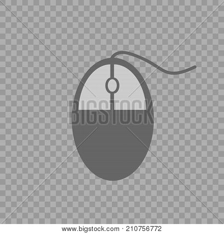 Computer mouse illustration. Flat vector icon eps 10.