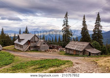 Drahobrat Village In The Carpathian Mountains.