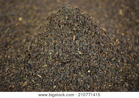 a pile of poured small Turkish dry tea