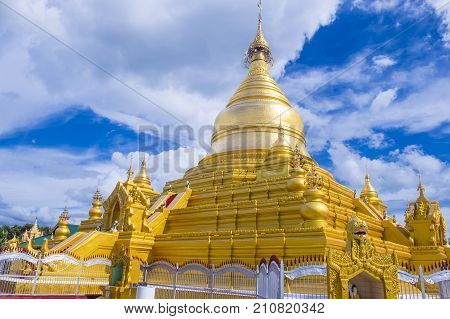 MANDALAY MYANMAR - SEP 02 : Sandamuni Pagoda in Mandalay Myanmar on September 02 2017 Sandamuni Pagoda is a Buddhist stupa located southwest of Mandalay Hill