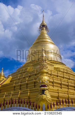 MANDALAY MYANMAR - SEP 02 : Sandamuni Pagoda in Mandalay Myanmar on September 02 2017 Sandamuni Pagoda is a Buddhist stupa located southwest of Mandalay Hill