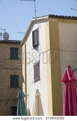 Appignano (Ancona Marches Italy) buildings of the historic village