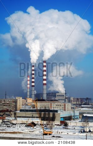 Město energii a teplo moc továrna