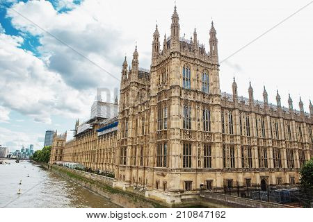Palace Of Westminster And Big Ben On Restoration