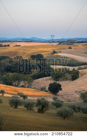 Foothills Of Italy. Small Villages In The Mountains.