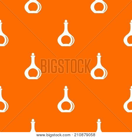 Carafe pattern repeat seamless in orange color for any design. Vector geometric illustration