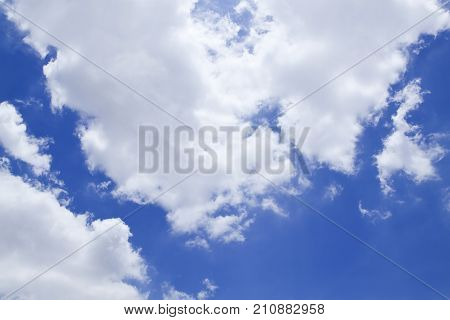 Clouds in the blue sky in natrue