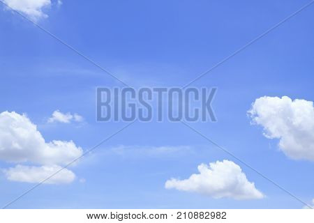 Clouds in the blue sky in natrue