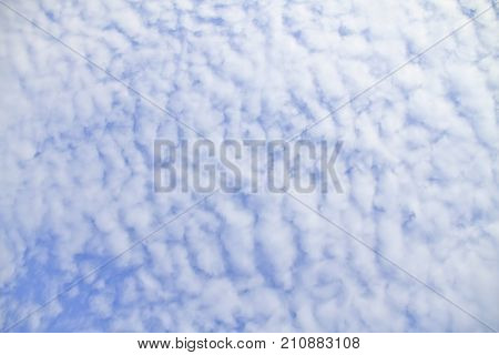 Clouds in the blue sky in natrue