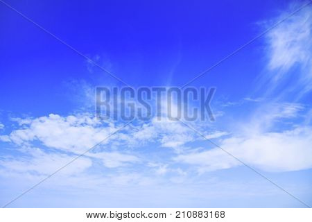 Clouds in the blue sky in natrue