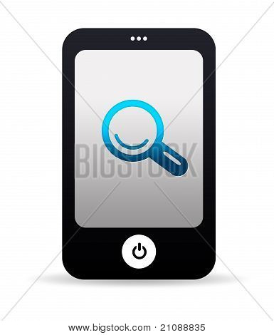 Mobilní telefon s ikony hledání