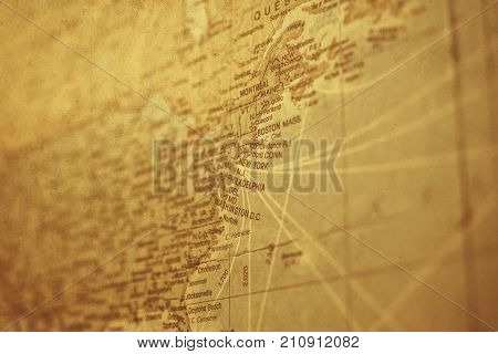 vintage New york map with old grunge paper texture for background travel concept