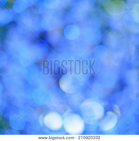 Blue Bokeh Lights, Defocused, Holiday And Festive Background