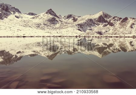Autumn season in  Kackar Mountains in the Black Sea region of Turkey. Beautiful mountains landscape.