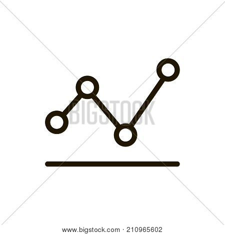 Graph flat icon. Single high quality outline symbol of diagram for web design or mobile app. Thin line signs of chart for design logo, visit card, etc. Outline pictogram of internet