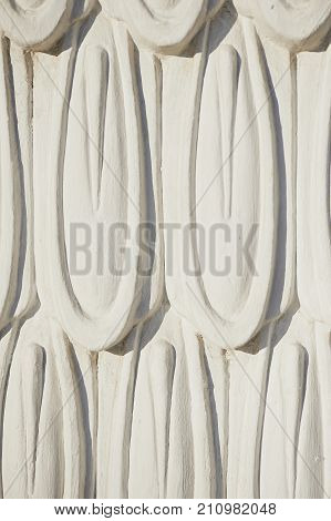 Luxury white wall design bas-relief with stucco mouldings roccoco element