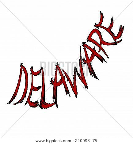 Delaware Text Sign Illustration