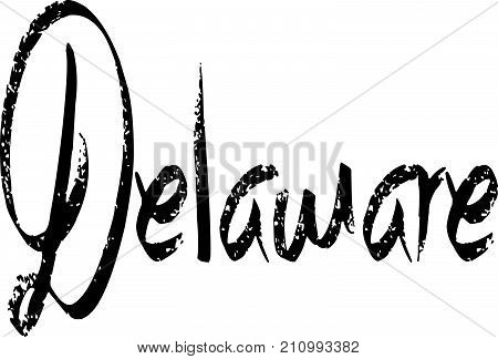 Delaware Text Sign Illustration