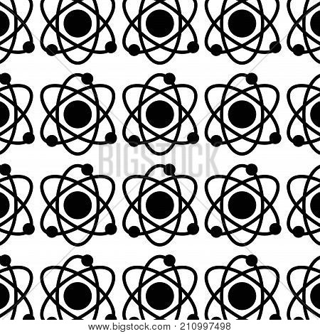 physics orbit atom to chemistry education background vector illustration