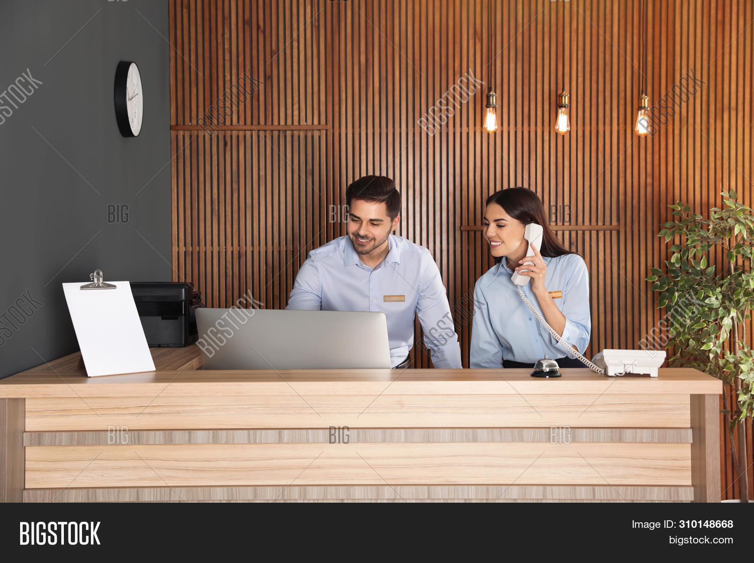 Receptionists Working Image & Photo (Free Trial) Bigstock