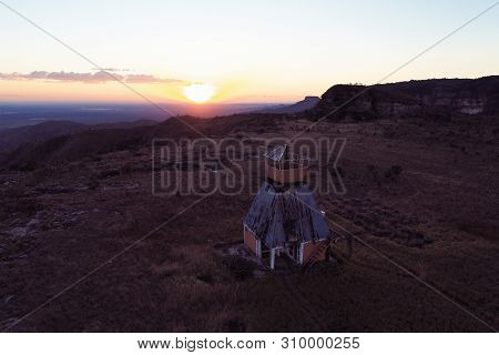 Sunset View At Chapada Dos Guimaraes, Mato Grosso, Brazil. Great Landscape. Travel Destination. Vaca