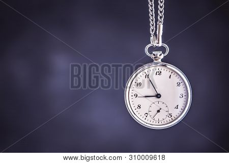 Pocket Watch Like Time Passing Concept. Deadline, Running Out Of Time And Urgency.